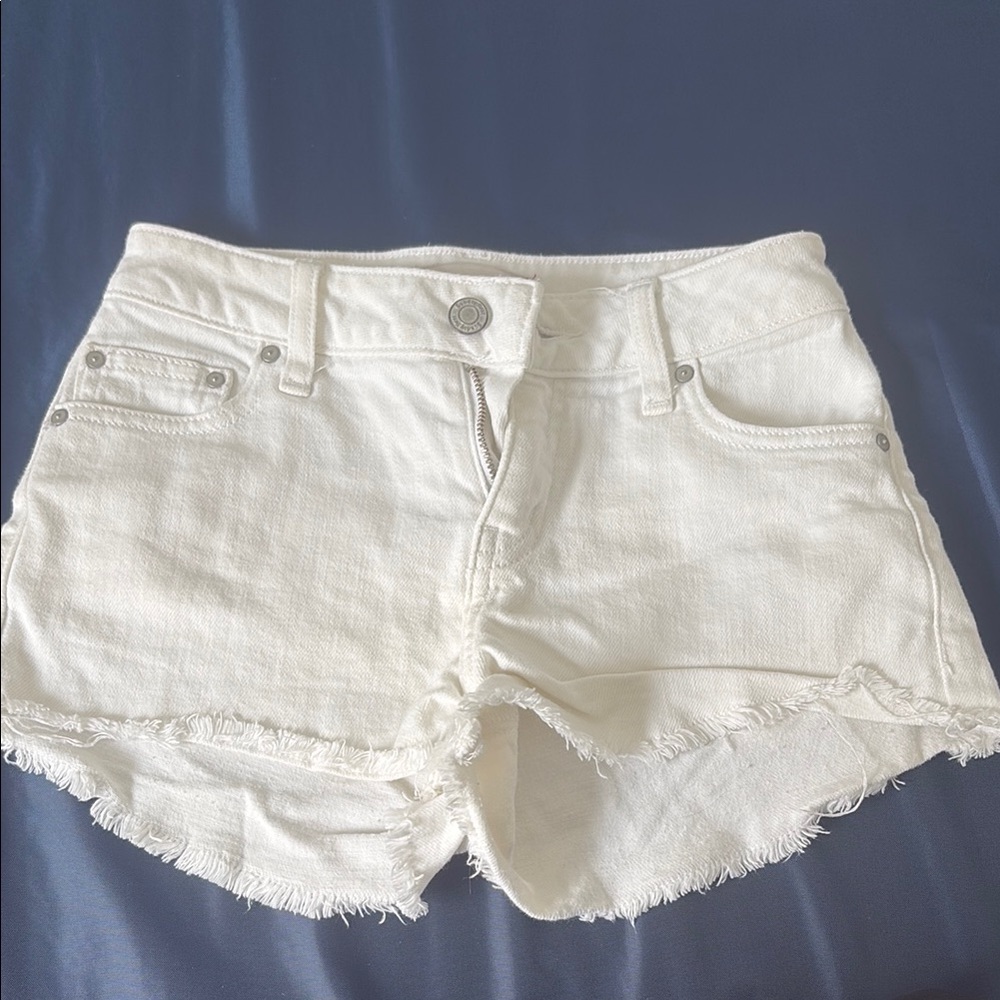 Women's White Denim Shorts
